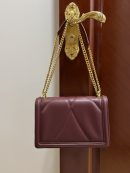 Dolce & Gabbana Large Devotion Bag In Quilted Nappa Dark Violet For Women 10in/26cm DG