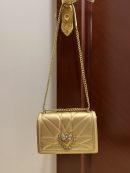 Dolce & Gabbana Large Devotion Bag In Quilted Nappa Gold For Women 10in/26cm DG