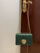 Dolce & Gabbana Large Devotion Bag In Quilted Nappa Green For Women 10in/26cm DG