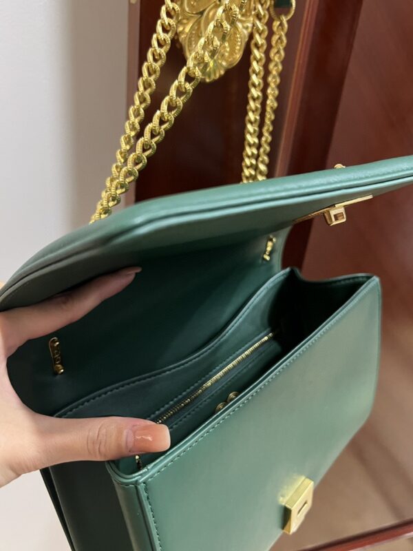 Dolce & Gabbana Large Devotion Bag In Quilted Nappa Green For Women 10in/26cm DG