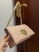Dolce & Gabbana Large Devotion Bag In Quilted Nappa Pale Pink For Women 10in/26cm DG BB6651AV96780412