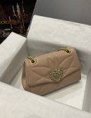 Dolce & Gabbana Large Devotion Shoulder Bag In Quilted Nappa Beige For Women 11.4in/29cm DG