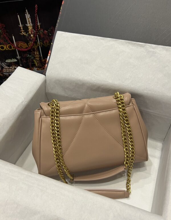 Dolce & Gabbana Large Devotion Shoulder Bag In Quilted Nappa Beige For Women 11.4in/29cm DG