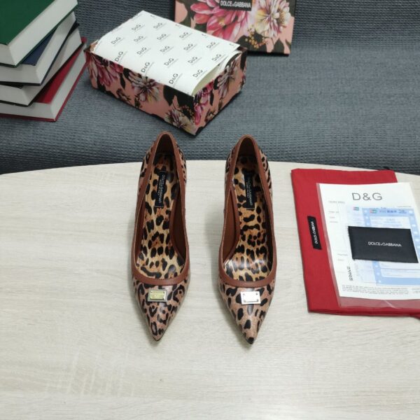 Dolce & Gabbana Leopard-Print Pumps Brown For Women DG Shoes CD1583AW384HYNBM