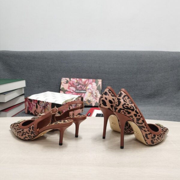 Dolce & Gabbana Leopard-Print Pumps Brown For Women DG Shoes CD1583AW384HYNBM