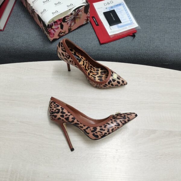 Dolce & Gabbana Leopard-Print Pumps Brown For Women DG Shoes CD1583AW384HYNBM