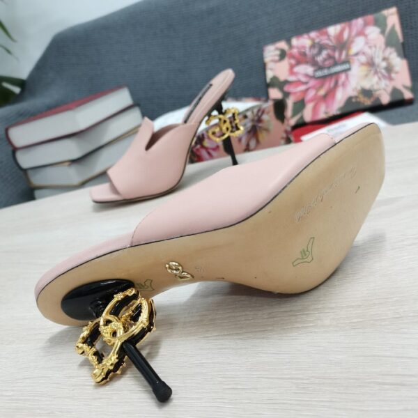 Dolce & Gabbana Lguana-Print Mules Pink For Women DG Shoes