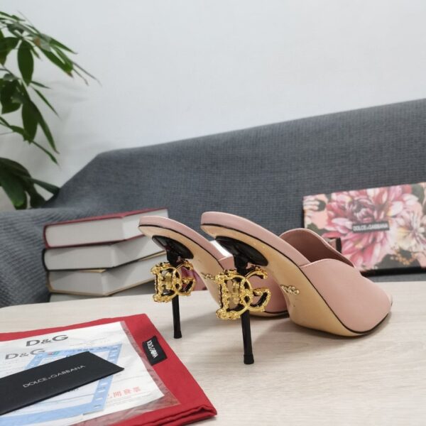 Dolce & Gabbana Lguana-Print Mules Pink For Women DG Shoes