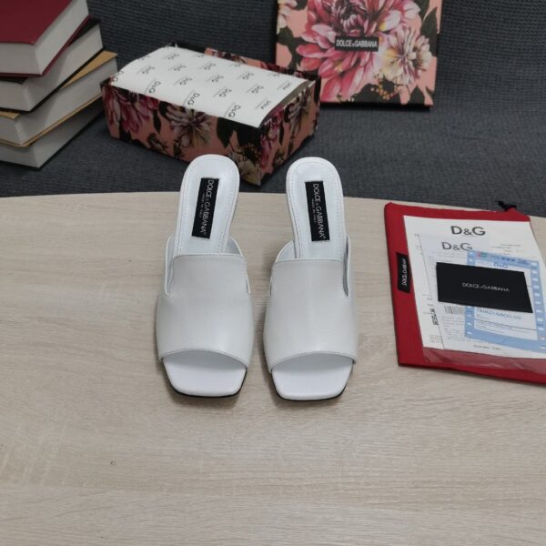 Dolce & Gabbana Lguana-Print Mules White For Women DG Shoes