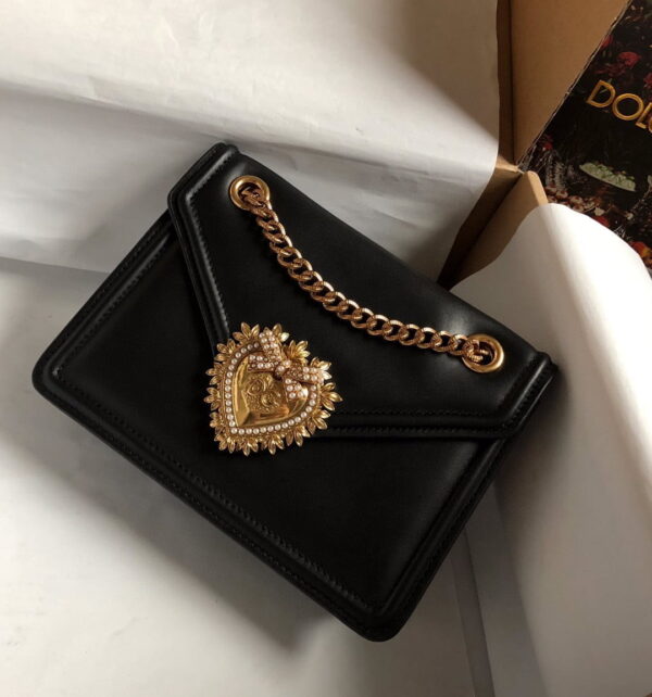 Dolce & Gabbana Medium Devotion Bag Black For Women 8.1in/20.5cm DG