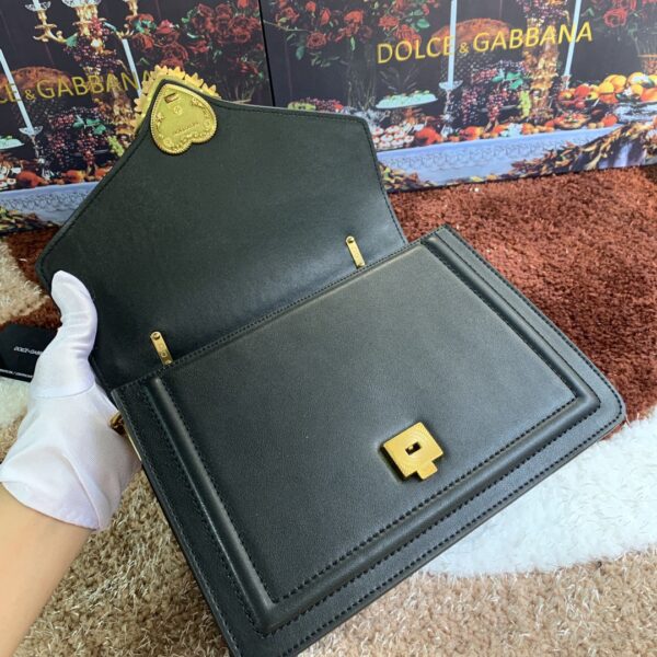 Dolce & Gabbana Medium Devotion Bag Black For Women 9.4in/24cm DG
