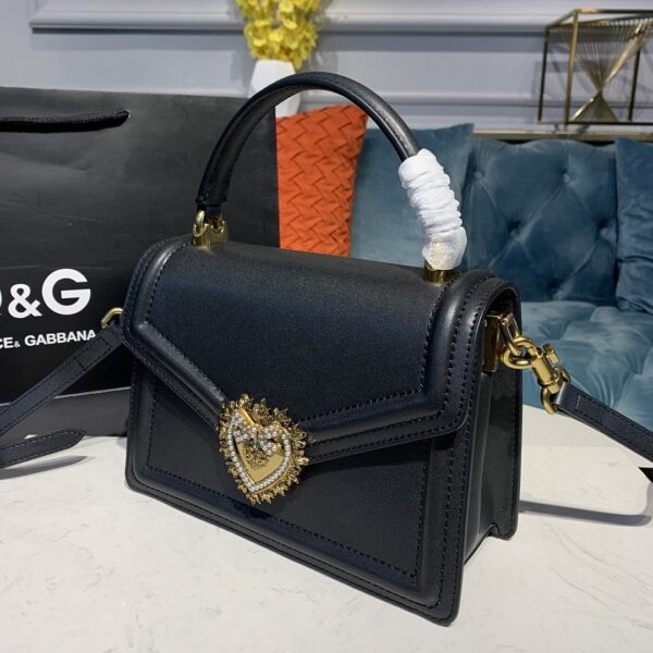 Dolce & Gabbana Medium Devotion Bag Black For Women 9.5in/24cm