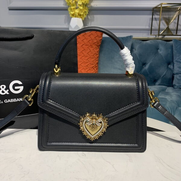 Dolce & Gabbana Medium Devotion Bag Black For Women 9.5in/24cm