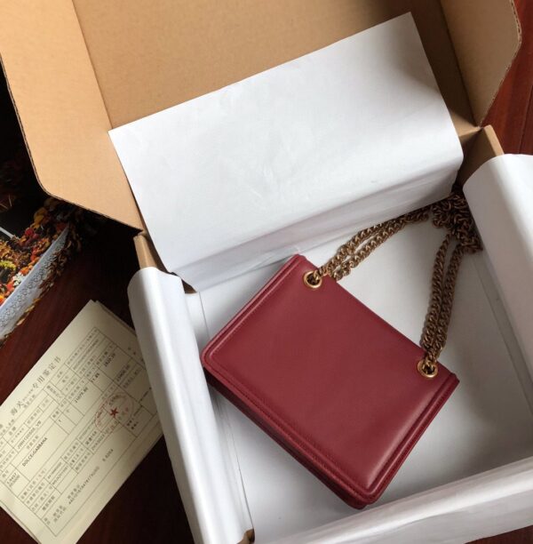 Dolce & Gabbana Medium Devotion Bag Burgundy For Women 8.1in/20.5cm DG