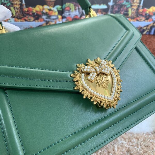 Dolce & Gabbana Medium Devotion Bag Green For Women 9.4in/24cm DG