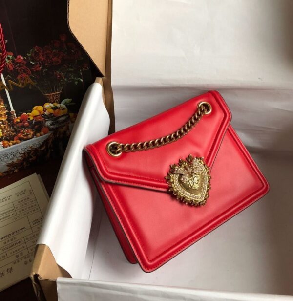 Dolce & Gabbana Medium Devotion Bag Red For Women 8.1in/20.5cm DG