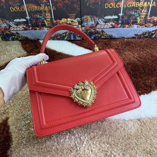 Dolce & Gabbana Medium Devotion Bag Red For Women 9.4in/24cm DG