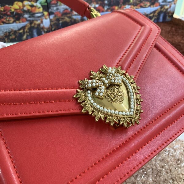 Dolce & Gabbana Medium Devotion Bag Red For Women 9.4in/24cm DG