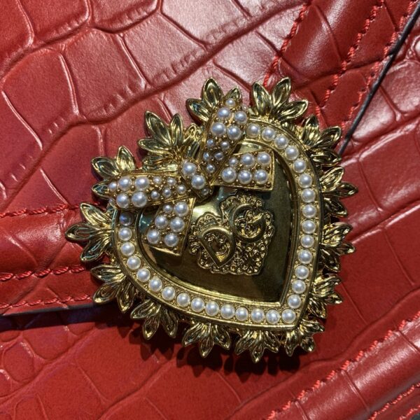 Dolce & Gabbana Medium Devotion Bag Red For Women 9.5in/24cm