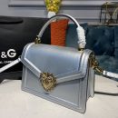 Dolce & Gabbana Medium Devotion Bag Silver For Women 9.5in/24cm