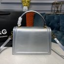 Dolce & Gabbana Medium Devotion Bag Silver For Women 9.5in/24cm