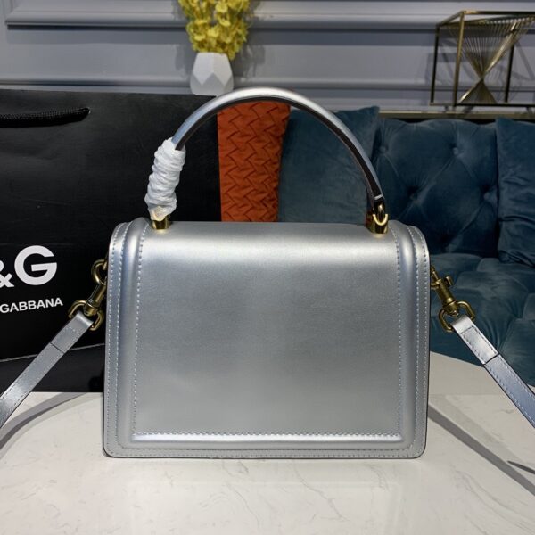 Dolce & Gabbana Medium Devotion Bag Silver For Women 9.5in/24cm