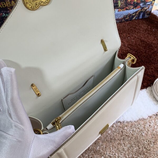 Dolce & Gabbana Medium Devotion Bag White For Women 9.4in/24cm DG