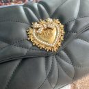 Dolce & Gabbana Medium Devotion Shoulder Bag In Quilted Nappa Black For Women 10.2in/26cm DG