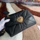 Dolce & Gabbana Medium Devotion Shoulder Bag In Quilted Nappa Black For Women 10.2in/26cm DG