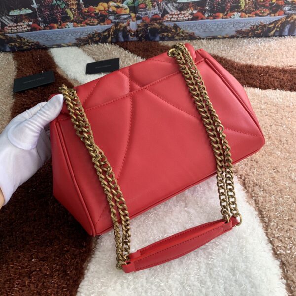 Dolce & Gabbana Medium Devotion Shoulder Bag In Quilted Nappa Red For Women 10.2in/26cm DG