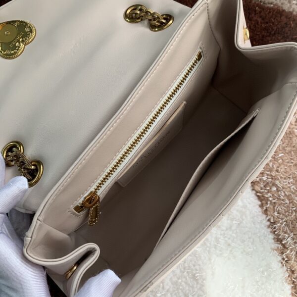 Dolce & Gabbana Medium Devotion Shoulder Bag In Quilted Nappa White For Women 10.2in/26cm DG