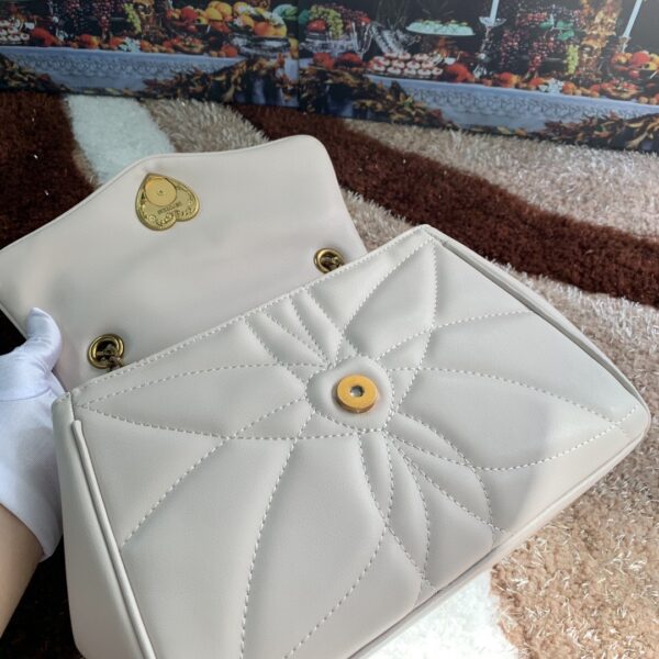 Dolce & Gabbana Medium Devotion Shoulder Bag In Quilted Nappa White For Women 10.2in/26cm DG