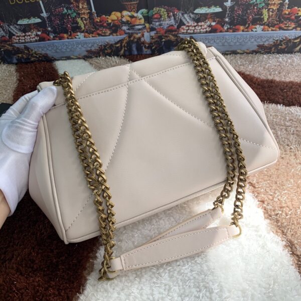 Dolce & Gabbana Medium Devotion Shoulder Bag In Quilted Nappa White For Women 10.2in/26cm DG