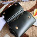 Dolce & Gabbana Medium DG Handbag In Dauphine Black For Women 10.2in/26cm DG