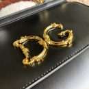 Dolce & Gabbana Medium DG Handbag In Dauphine Black For Women 10.2in/26cm DG