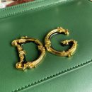 Dolce & Gabbana Medium DG Handbag In Dauphine Green For Women 10.2in/26cm DG