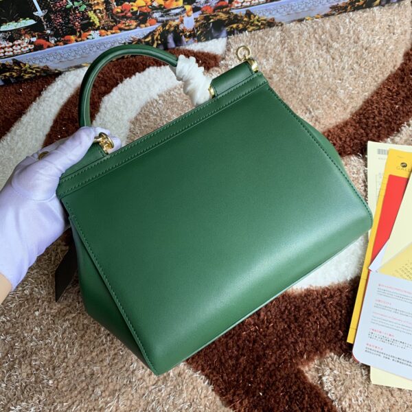 Dolce & Gabbana Medium DG Handbag In Dauphine Green For Women 10.2in/26cm DG