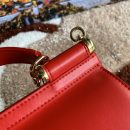 Dolce & Gabbana Medium DG Handbag In Dauphine Red For Women 10.2in/26cm DG