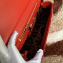 Dolce & Gabbana Medium DG Handbag In Dauphine Red For Women 10.2in/26cm DG