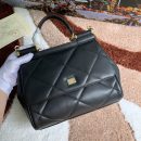 Dolce & Gabbana Medium Sicily Bag In Quilted Black For Women 10.2in/26cm DG BB6002AW59180999