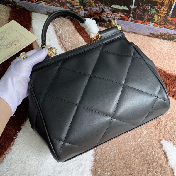Dolce & Gabbana Medium Sicily Bag In Quilted Black For Women 10.2in/26cm DG BB6002AW59180999