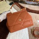 Dolce & Gabbana Medium Sicily Bag In Quilted Brown For Women 10.2in/26cm DG BB6002AW5918N131
