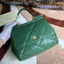 Dolce & Gabbana Medium Sicily Bag In Quilted Green For Women 10.2in/26cm DG