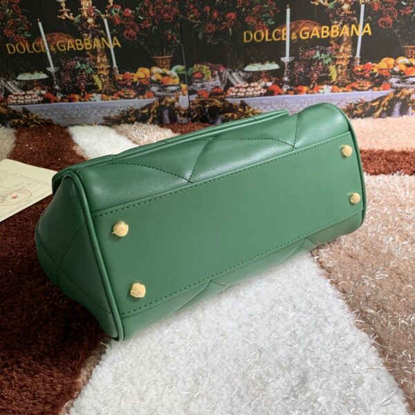 Dolce & Gabbana Medium Sicily Bag In Quilted Green For Women 10.2in/26cm DG