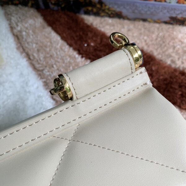 Dolce & Gabbana Medium Sicily Bag In Quilted White For Women 10.2in/26cm DG BB6002AW59180002