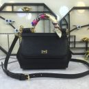 Dolce & Gabbana Medium Sicily Handbag In Dauphine Black For Women 10.2in/26cm DG  BB4347A100180999