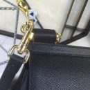 Dolce & Gabbana Medium Sicily Handbag In Dauphine Black For Women 10.2in/26cm DG  BB4347A100180999