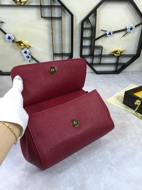 Dolce & Gabbana Medium Sicily Handbag In Dauphine Burgundy For Women 10.2in/26cm DG BB4347A10018M073