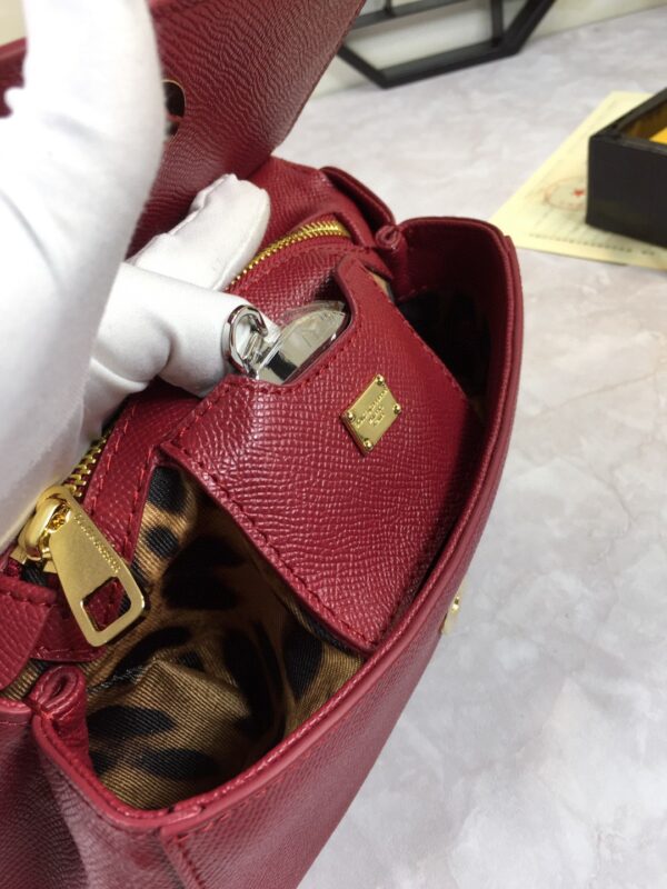 Dolce & Gabbana Medium Sicily Handbag In Dauphine Burgundy For Women 10.2in/26cm DG BB4347A10018M073