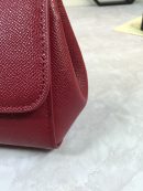 Dolce & Gabbana Medium Sicily Handbag In Dauphine Burgundy For Women 10.2in/26cm DG BB4347A10018M073
